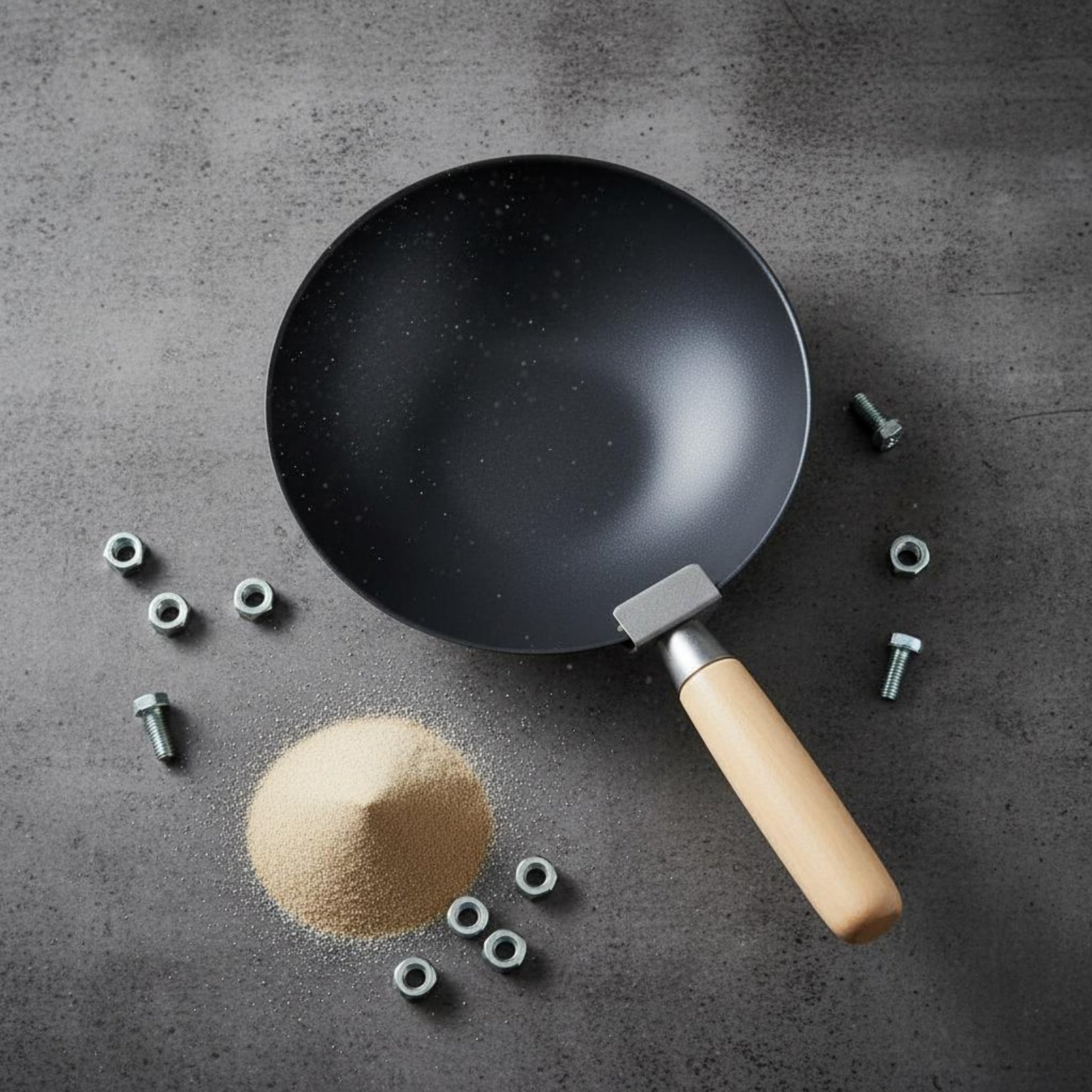 Wok Carbon Steel - Louche de mélange de ciment résistante