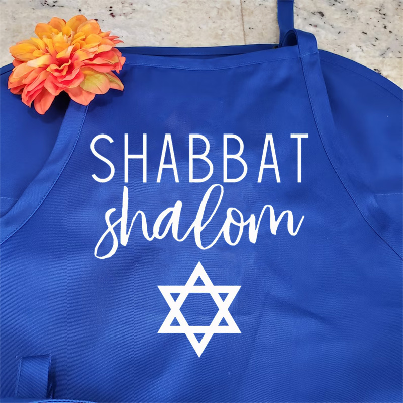 Mom'S Home Cooking - Shabbat Shalom tablier de cuisine juif