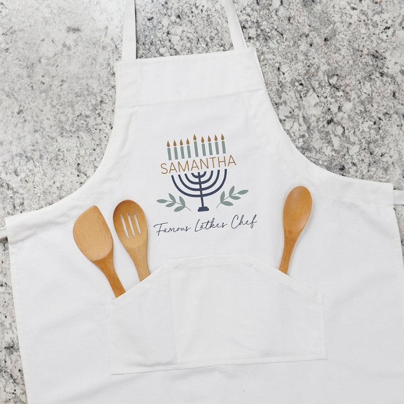 Mom'S Home Cooking - Menorah personnalisé avec tablier de cuisine,